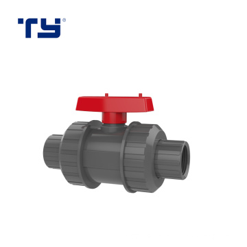 Plastic PVC Water Pipe Interface Double Union ball valve